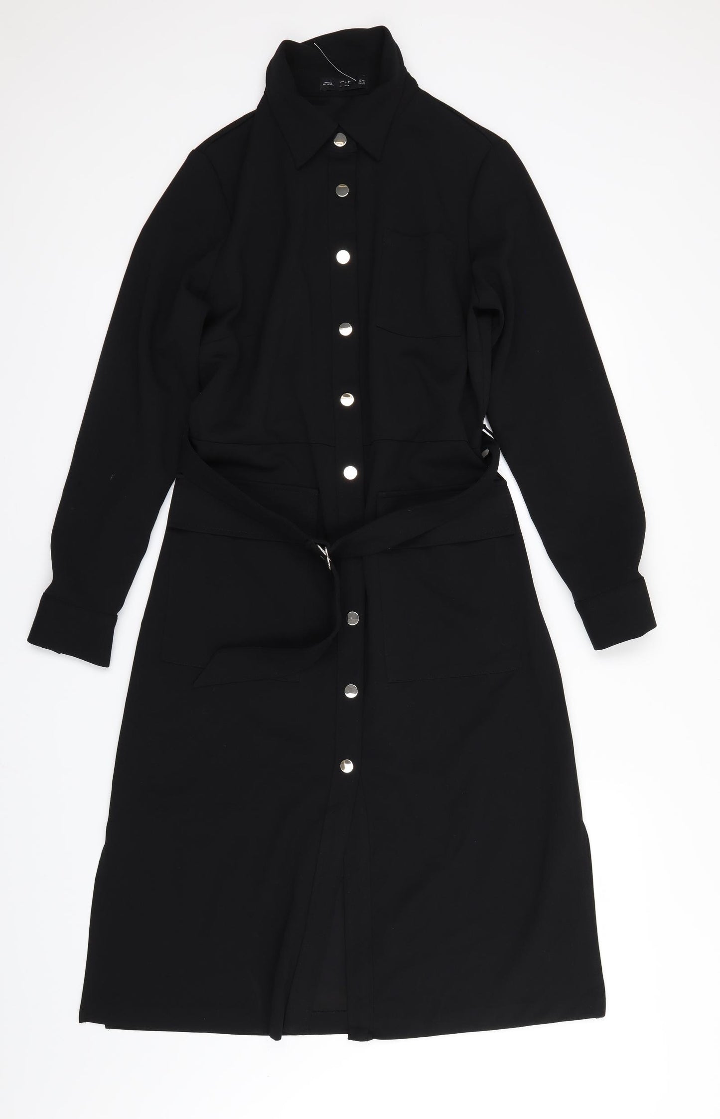 F&F Womens Black   Shirt Dress  Size 10