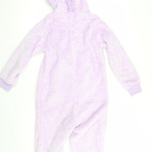 John Lewis Girls Purple Solid Fleece Top One Piece Size 8 Years  - UNICORN