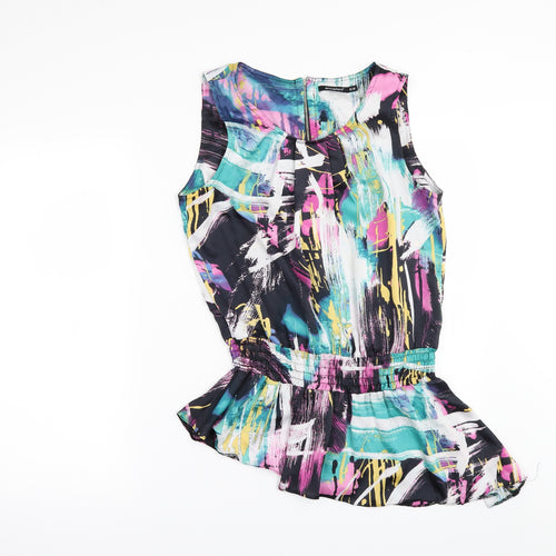 Primark Womens Multicoloured Geometric  Tunic Blouse Size 10