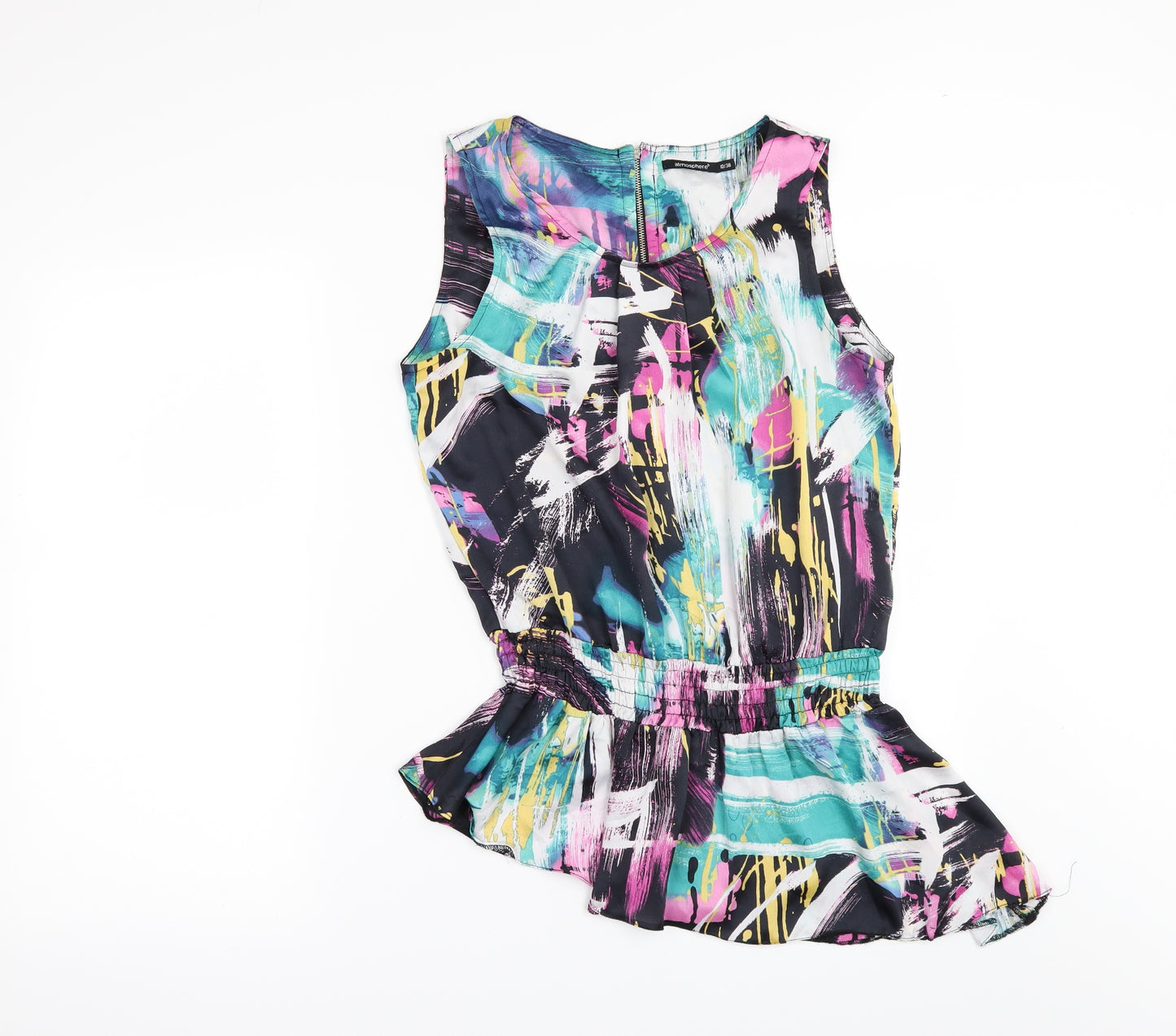 Primark Womens Multicoloured Geometric  Tunic Blouse Size 10