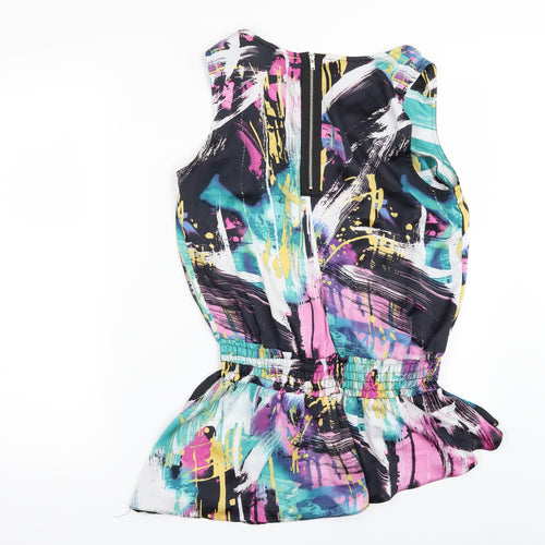 Primark Womens Multicoloured Geometric  Tunic Blouse Size 10