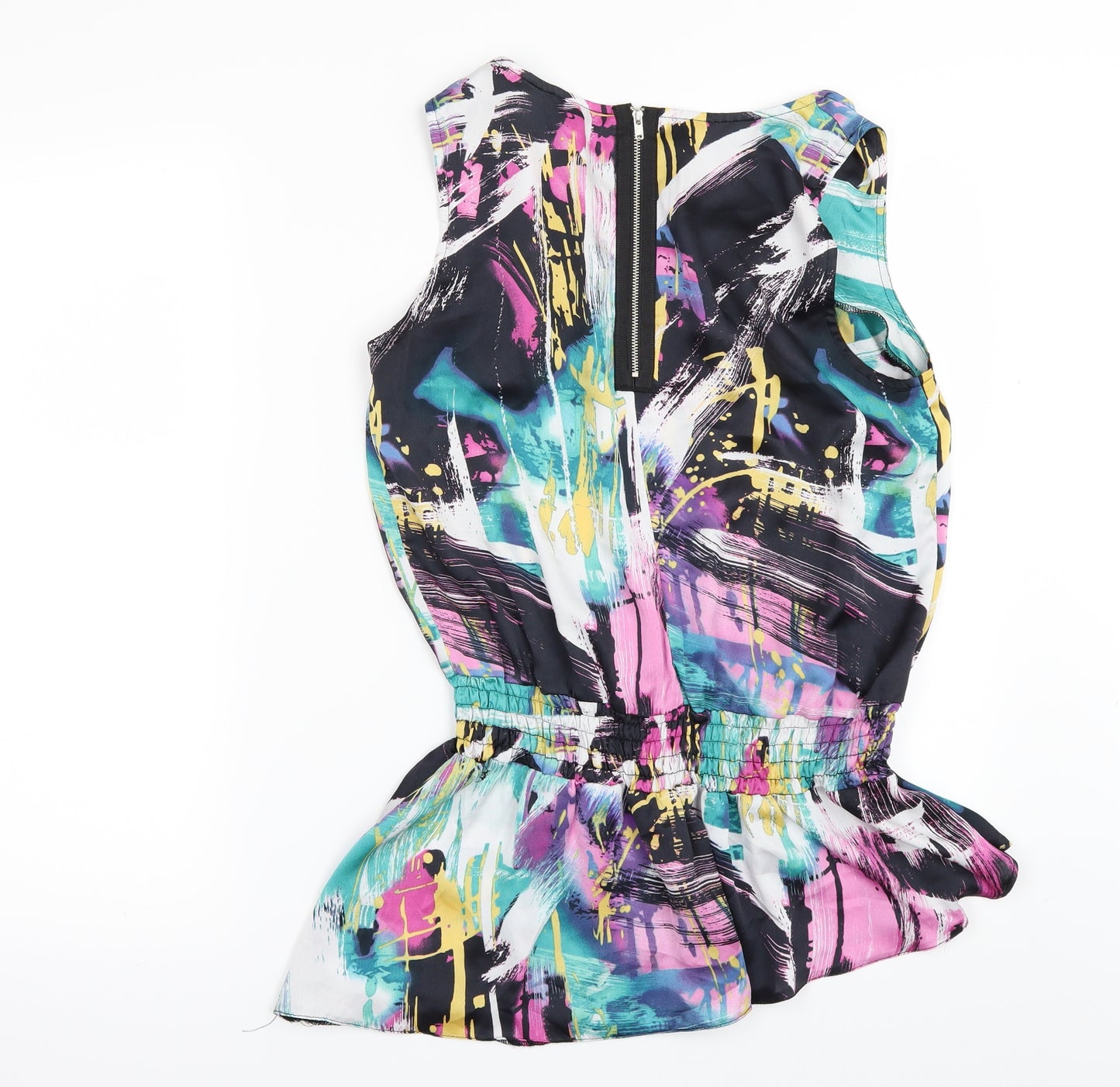 Primark Womens Multicoloured Geometric  Tunic Blouse Size 10