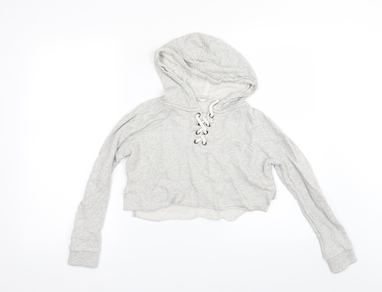 Matalan Girls Green   Pullover Hoodie Size 9 Years  - cropped hoodie