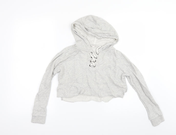 Matalan Girls Green   Pullover Hoodie Size 9 Years  - cropped hoodie