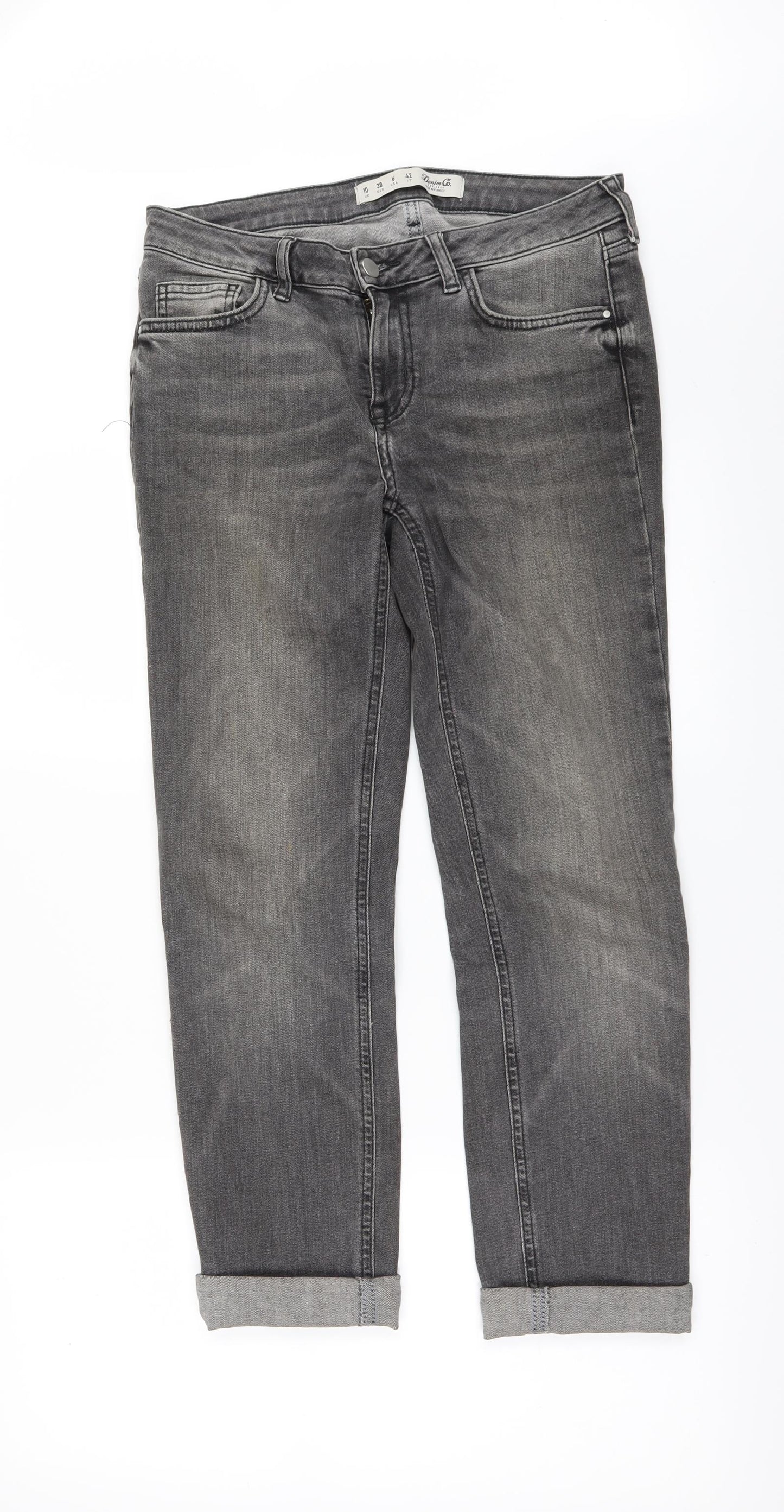 Denim & Co. Womens Black  Denim Skinny Jeans Size 10 L26 in
