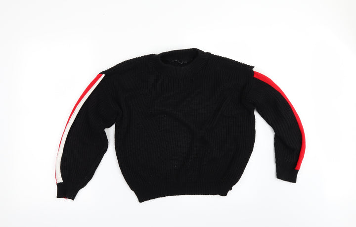 I SAW IT FIRST Womens Black Pullover Jumper Size L