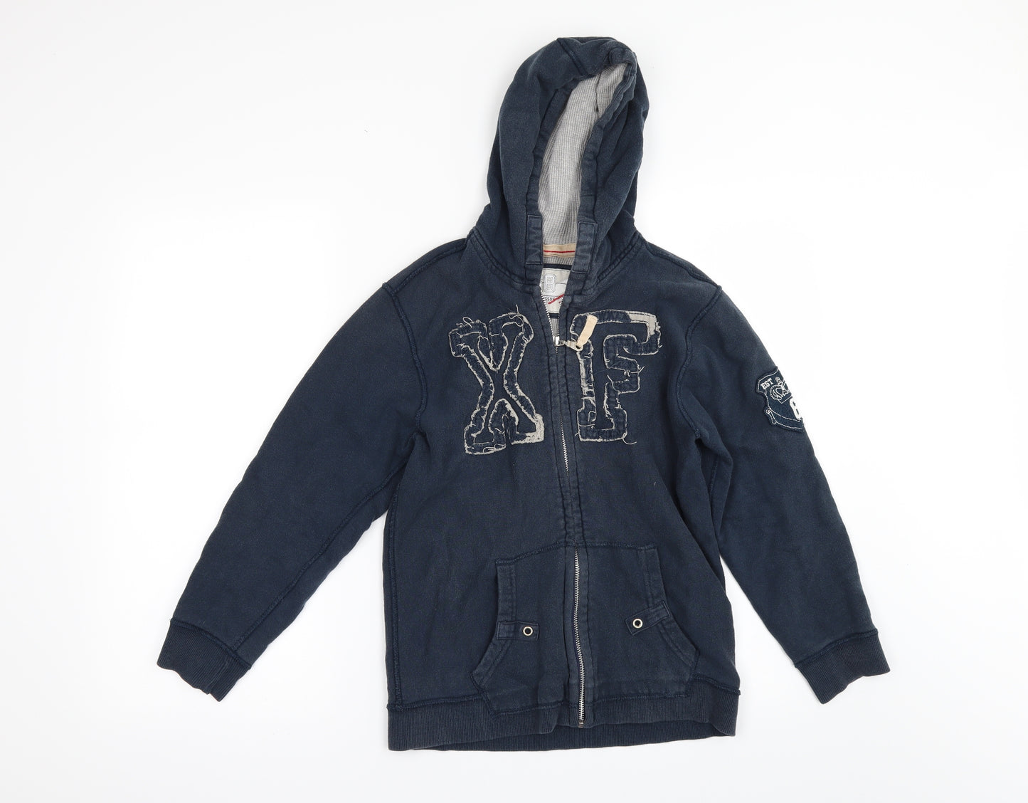 George Boys Blue   Full Zip Hoodie Size 9-10 Years