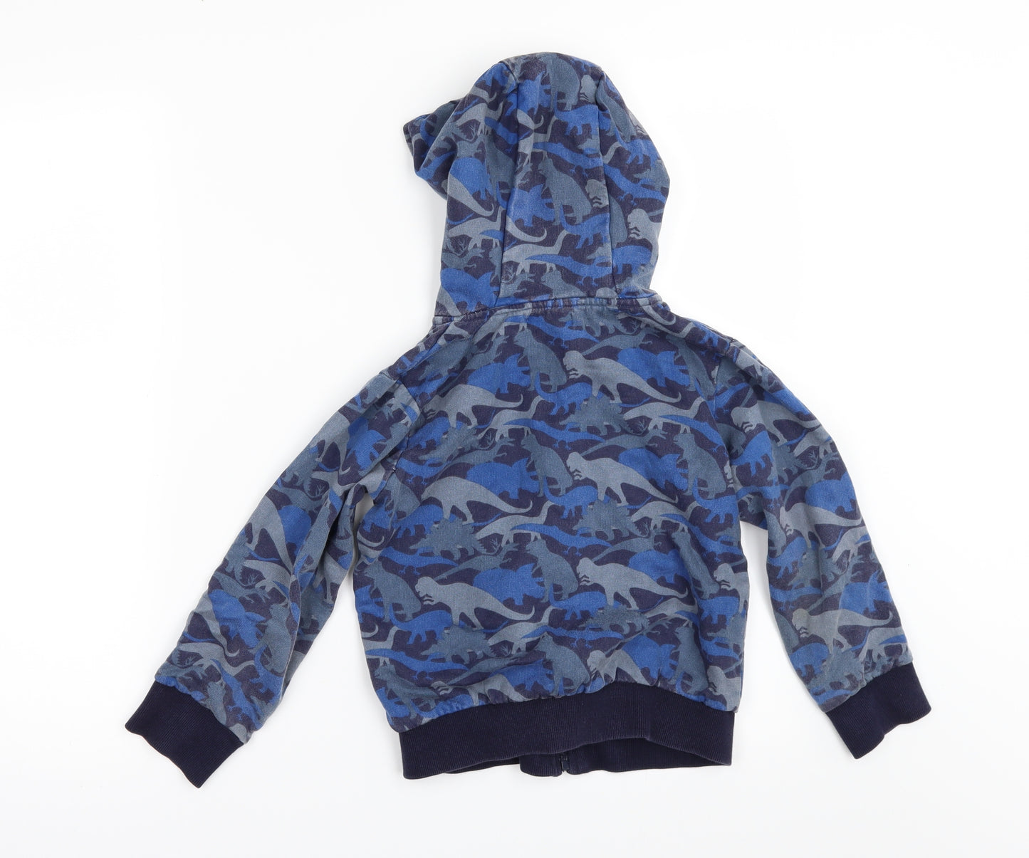 Crafted Boys Black Geometric  Full Zip Hoodie Size 6-7 Years  - dinasours