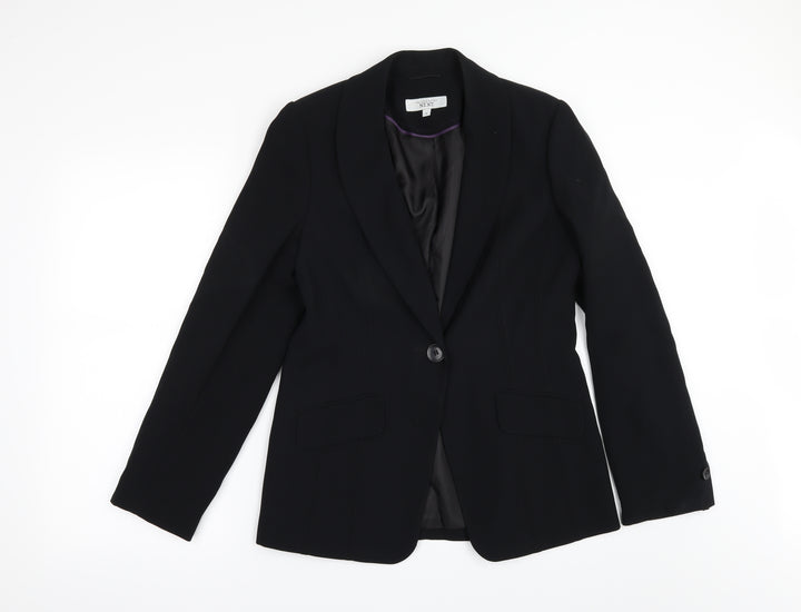 NEXT Womens Black Spotted  Jacket Suit Jacket Size 10