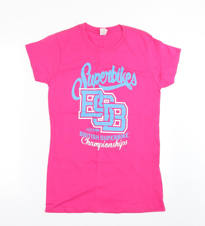 Gildan Womens Pink Basic T-Shirt Size XL - BRITISH SUPERBIKES