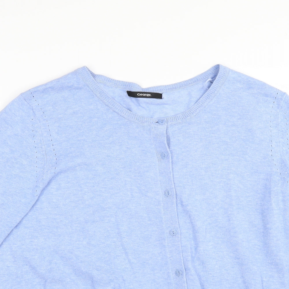 George Womens Blue   Cardigan Jumper Size 16