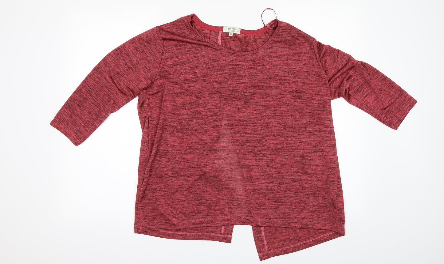 Papaya Womens Orange   Pullover Jumper Size M  - BACK SPLIT