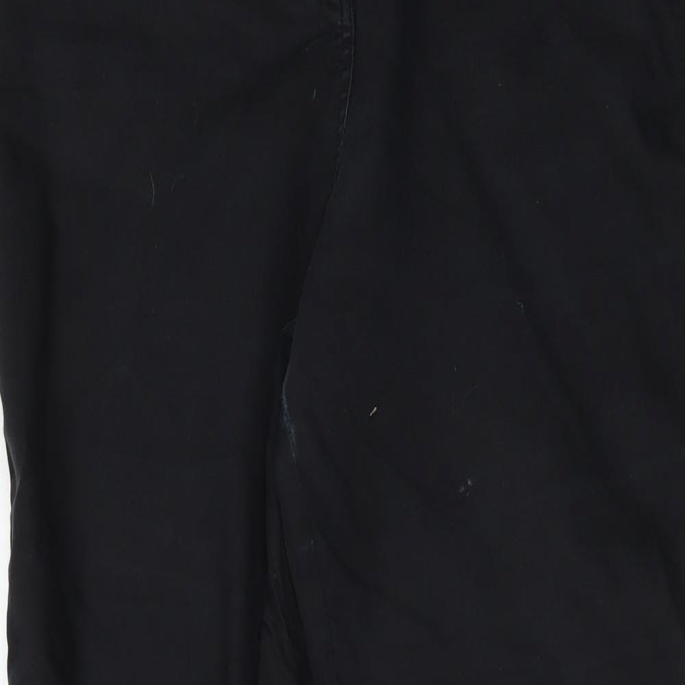 M&Co Womens Black  Denim Straight Jeans Size 16 L28 in