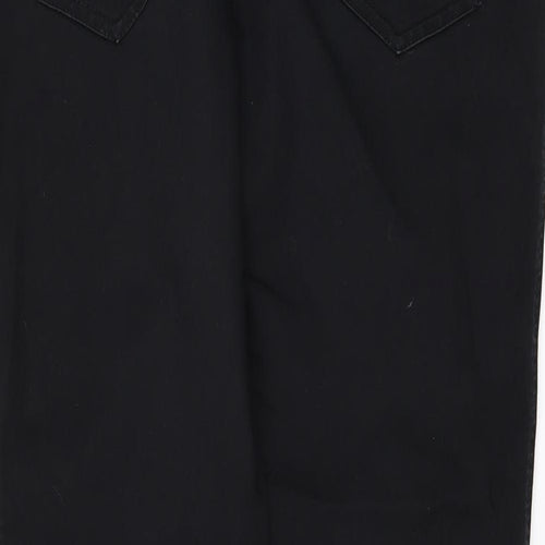 M&Co Womens Black  Denim Straight Jeans Size 16 L28 in