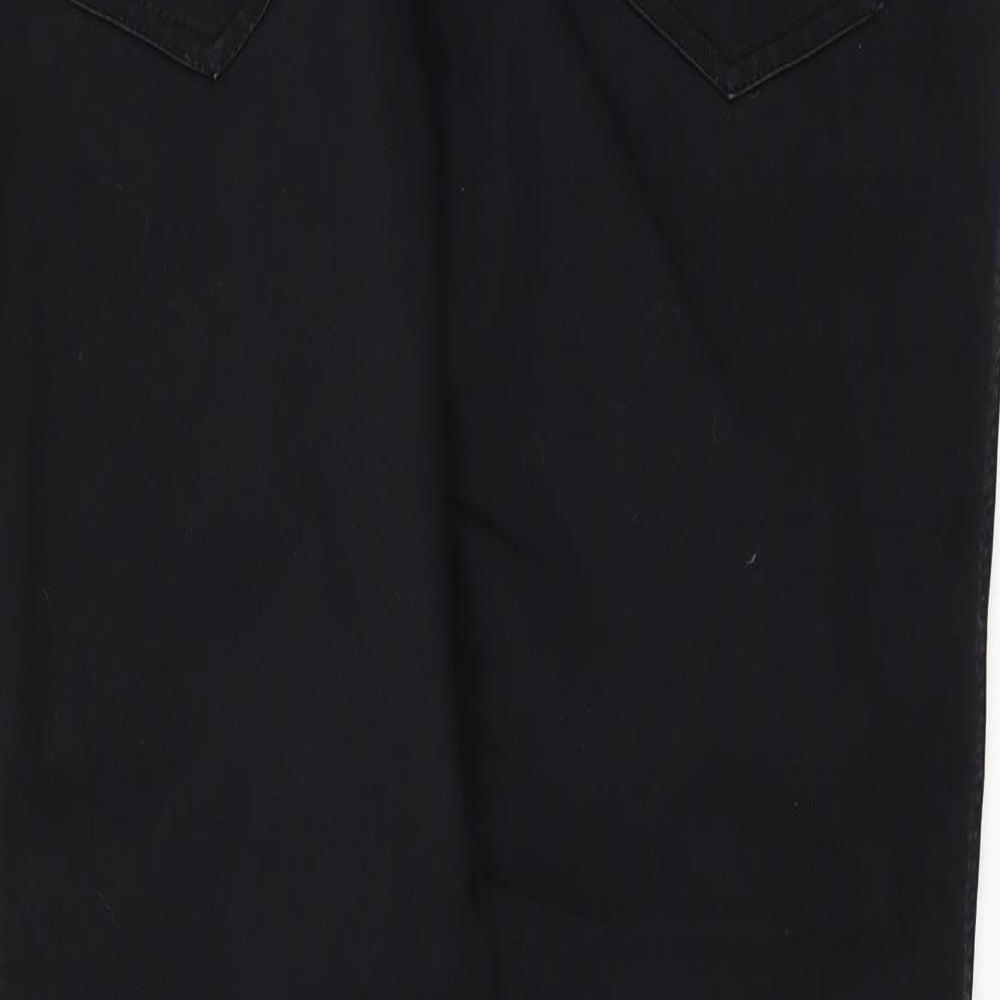 M&Co Womens Black  Denim Straight Jeans Size 16 L28 in