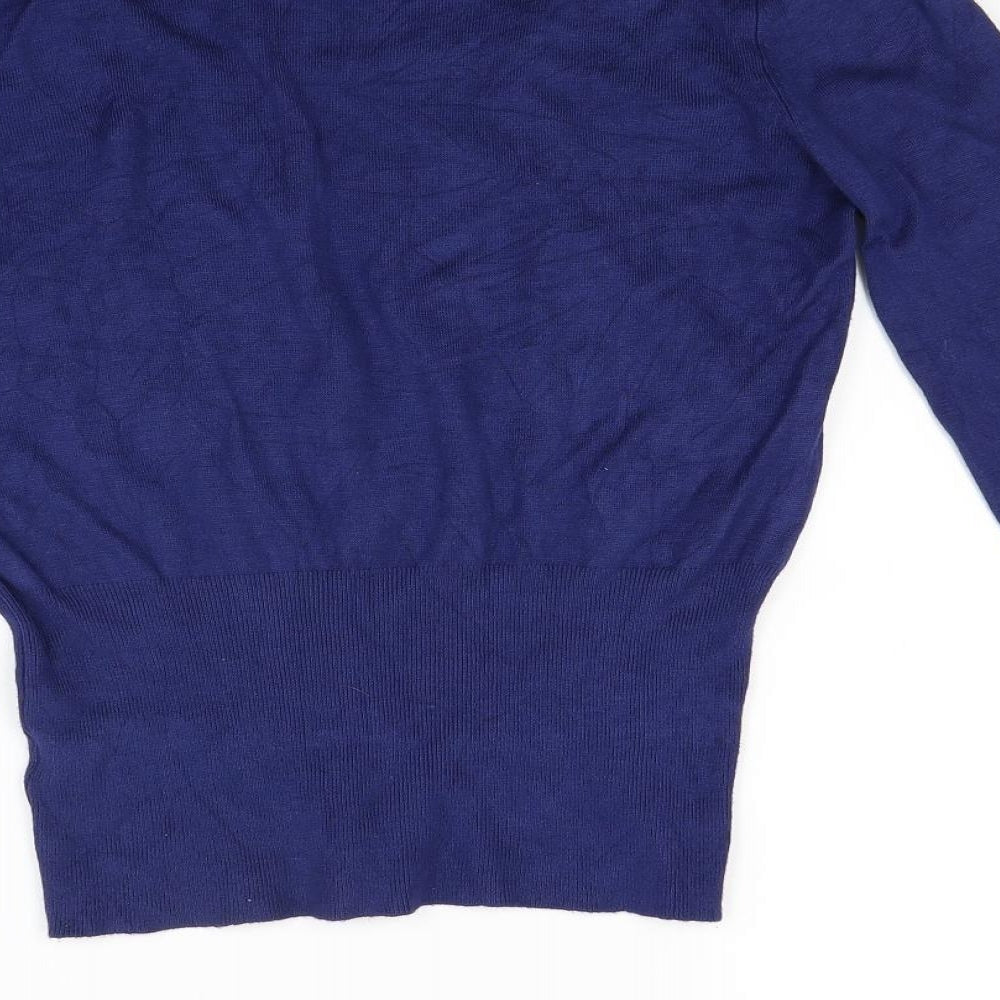 F&F Womens Blue  Knit Pullover Jumper Size 14