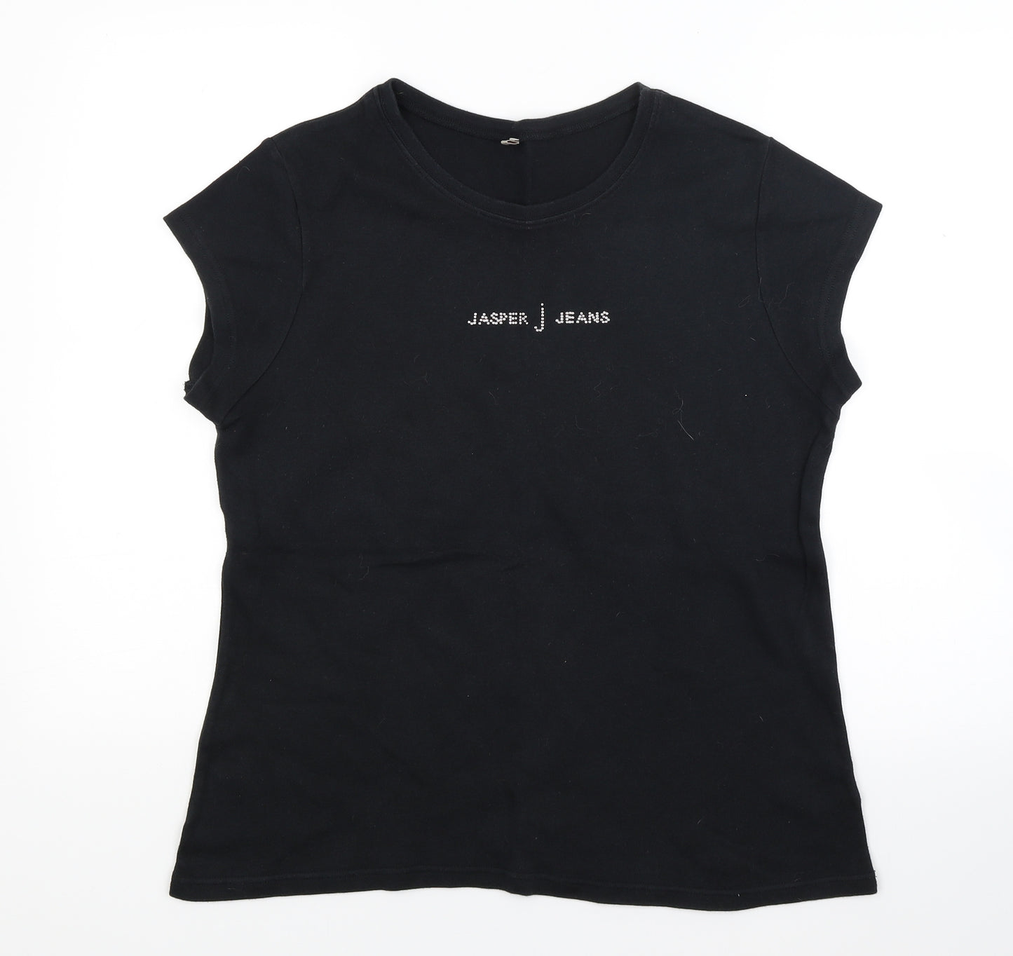 Jasper j Jeans Womens Black  Jersey Basic T-Shirt Size 20