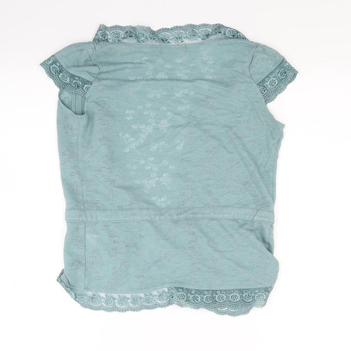 Atmosphere Womens Green  Jersey Wrap Blouse Size 8