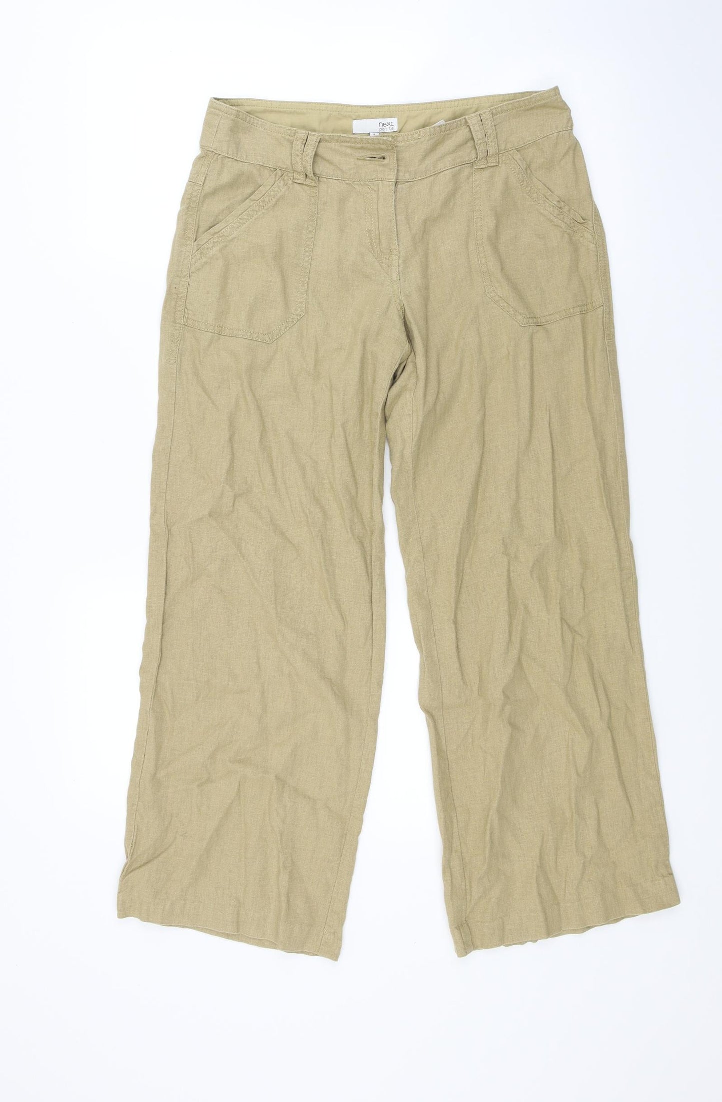 NEXT Womens Brown   Capri Trousers Size 8 L23 in