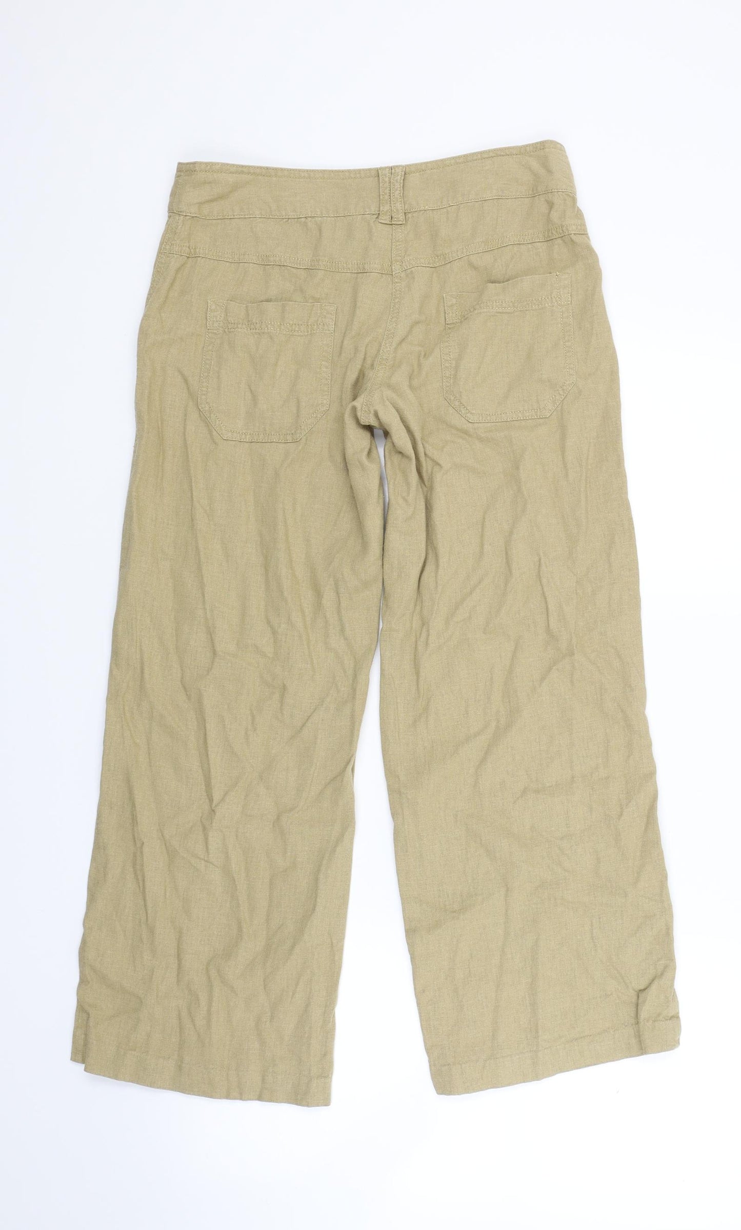 NEXT Womens Brown   Capri Trousers Size 8 L23 in