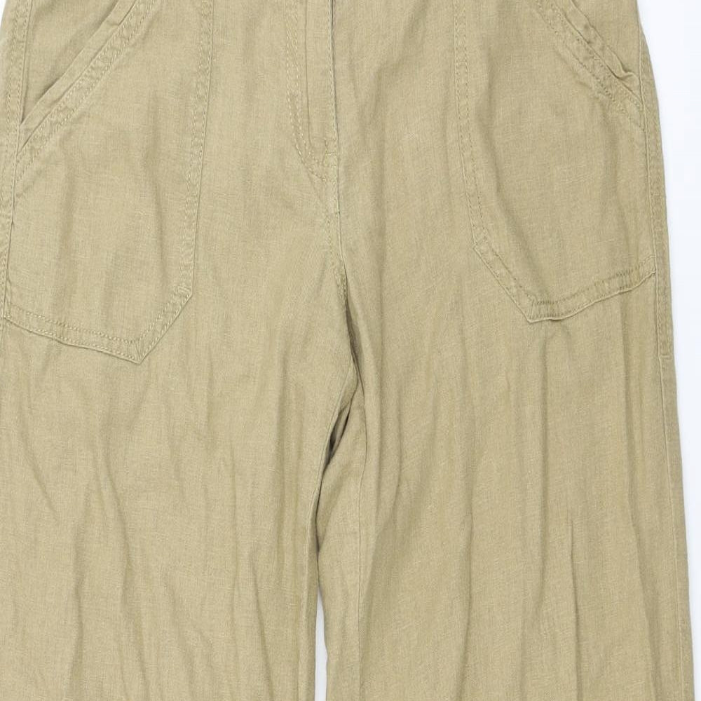 NEXT Womens Brown   Capri Trousers Size 8 L23 in