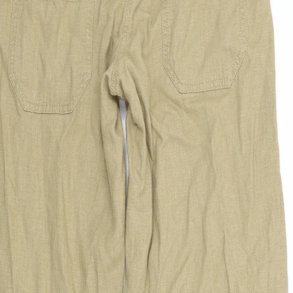 NEXT Womens Brown   Capri Trousers Size 8 L23 in