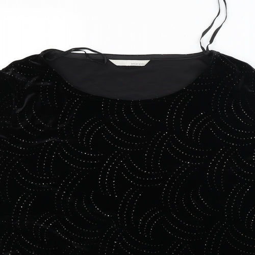 AMARANTO Womens Black   Basic T-Shirt Size 18