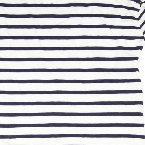 TU Womens White Striped Jersey Pullover Sweatshirt Size 8  - Heart Print