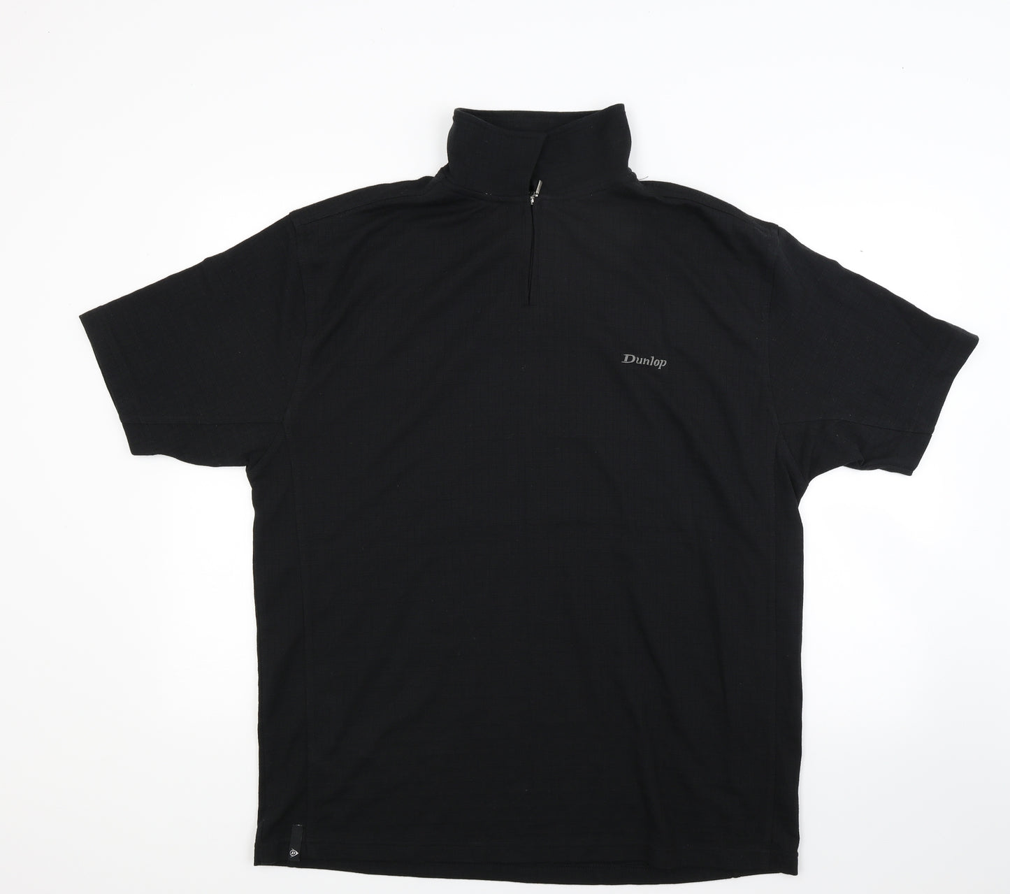 Dunlop Mens Black  Jacquard  Polo Size XL