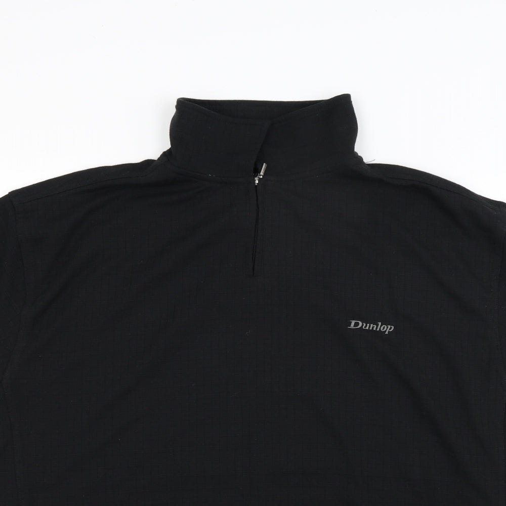 Dunlop Mens Black  Jacquard  Polo Size XL