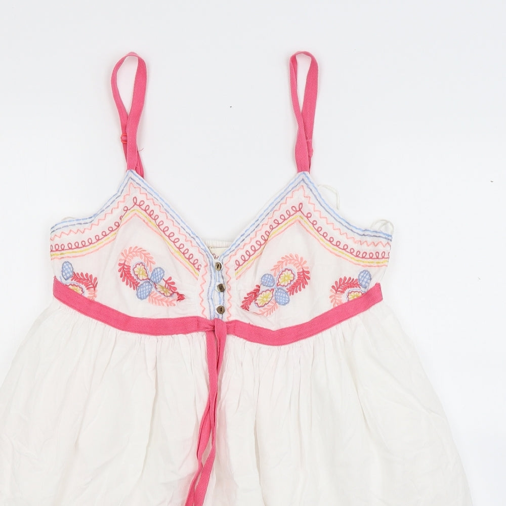 Miss Selfridge Womens White  Jersey Tunic Tank Size 12