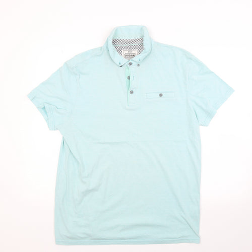 F&F Mens Green  Jersey  Polo Size L