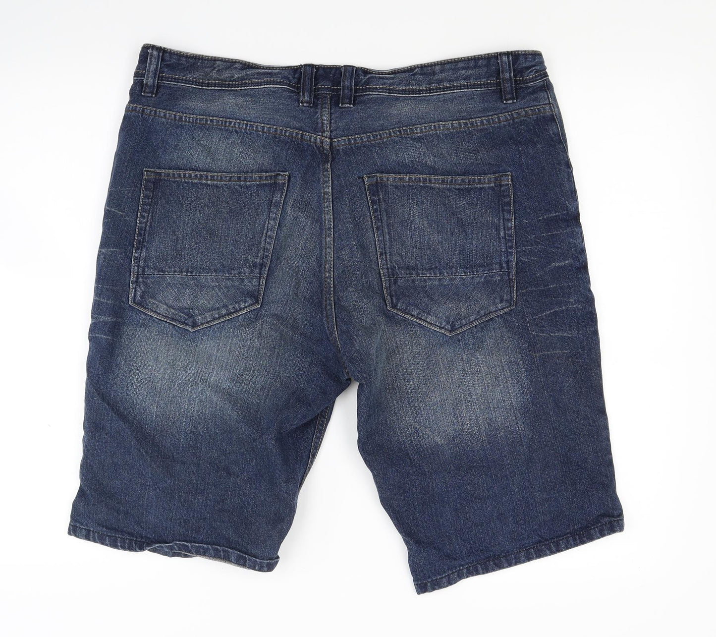 George Mens Blue  Denim Chino Shorts Size 36