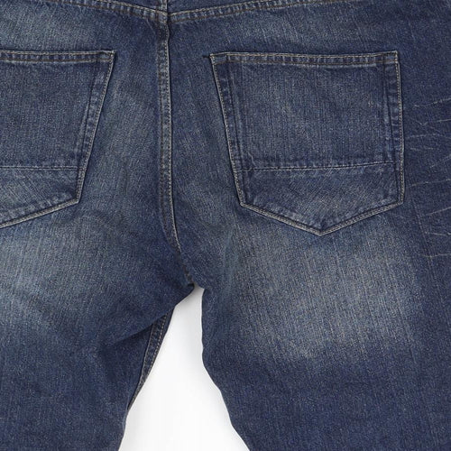 George Mens Blue  Denim Chino Shorts Size 36