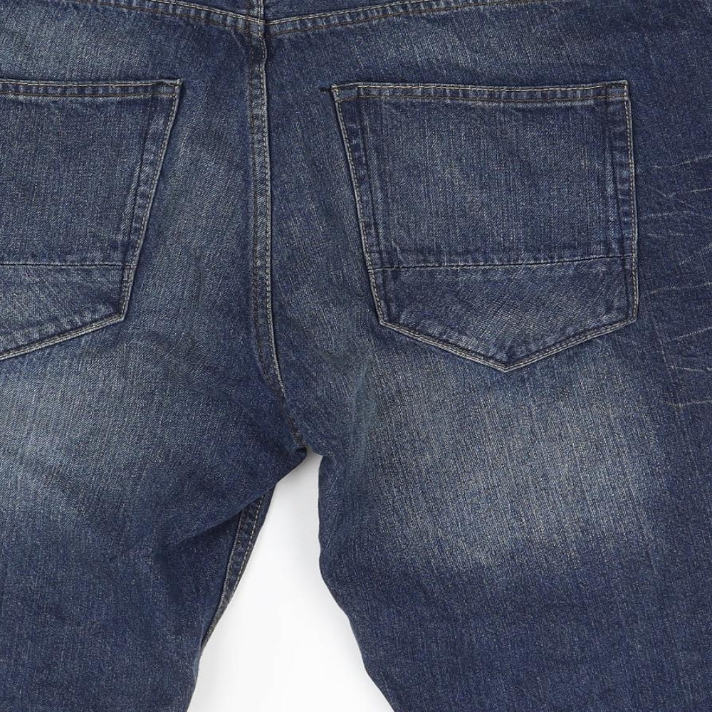 George Mens Blue  Denim Chino Shorts Size 36