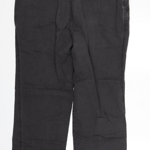 Oakman Mens Grey  Corduroy Trousers  Size 38 L31 in