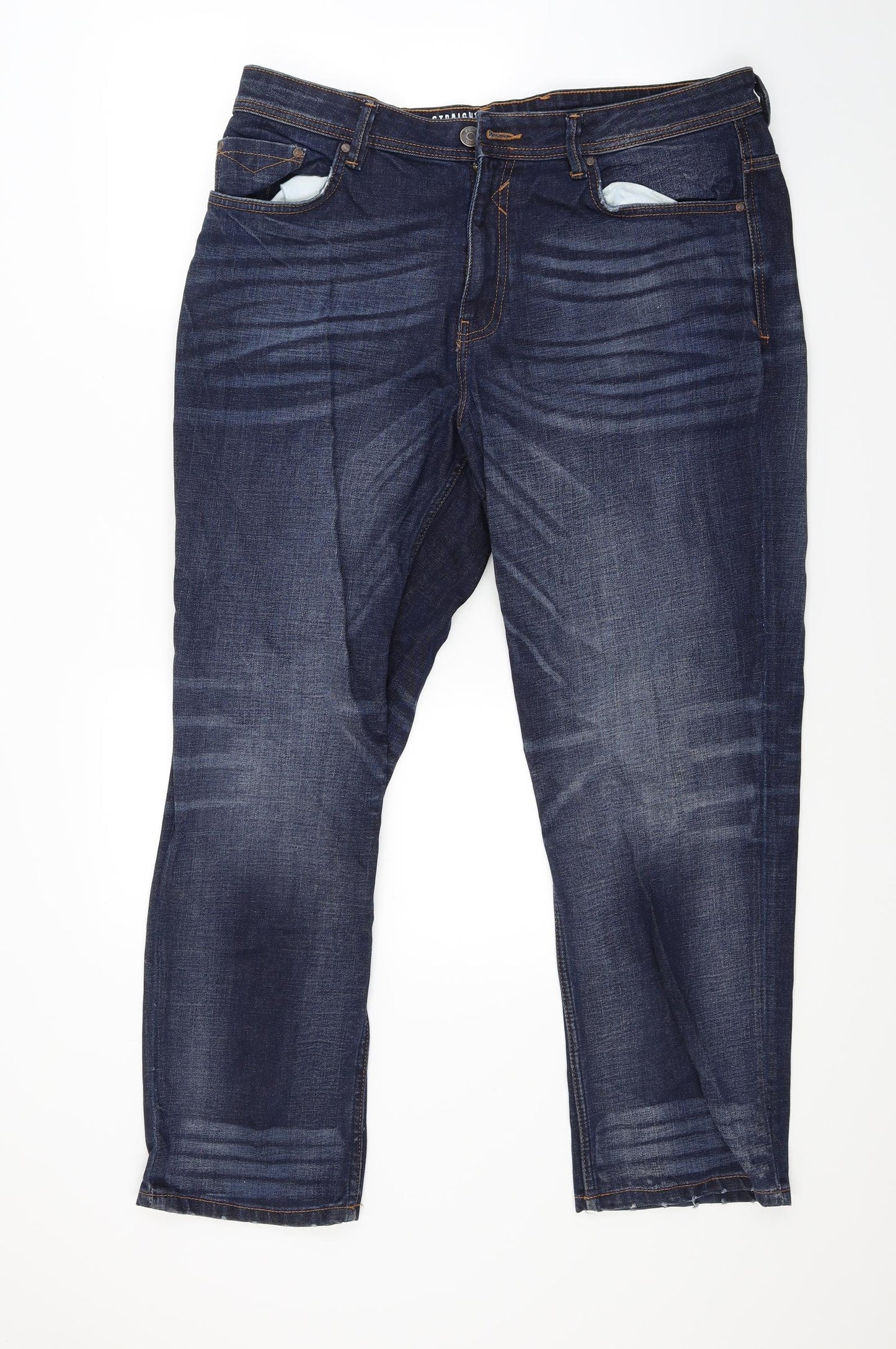 George Mens Blue  Denim Straight Jeans Size 38 L30 in