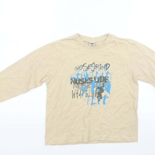 George Boys Beige   Basic T-Shirt Size 5-6 Years