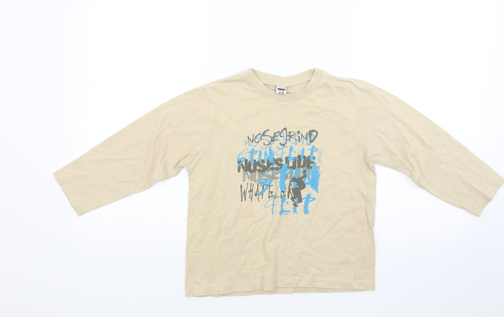 George Boys Beige Basic T-Shirt Size 5-6 Years