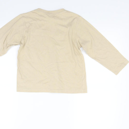 George Boys Beige   Basic T-Shirt Size 5-6 Years