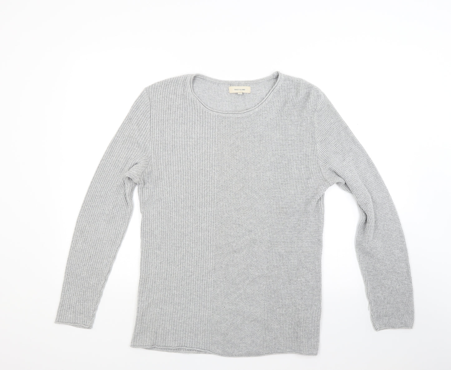 River Island Womens Grey  Knit Pullover Jumper Size M