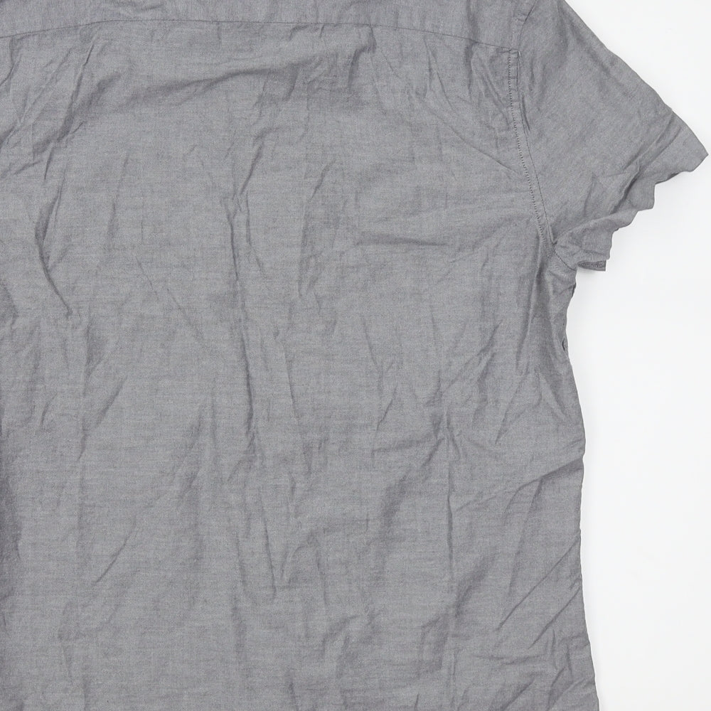House of Fraser Mens Grey    Button-Up Size M