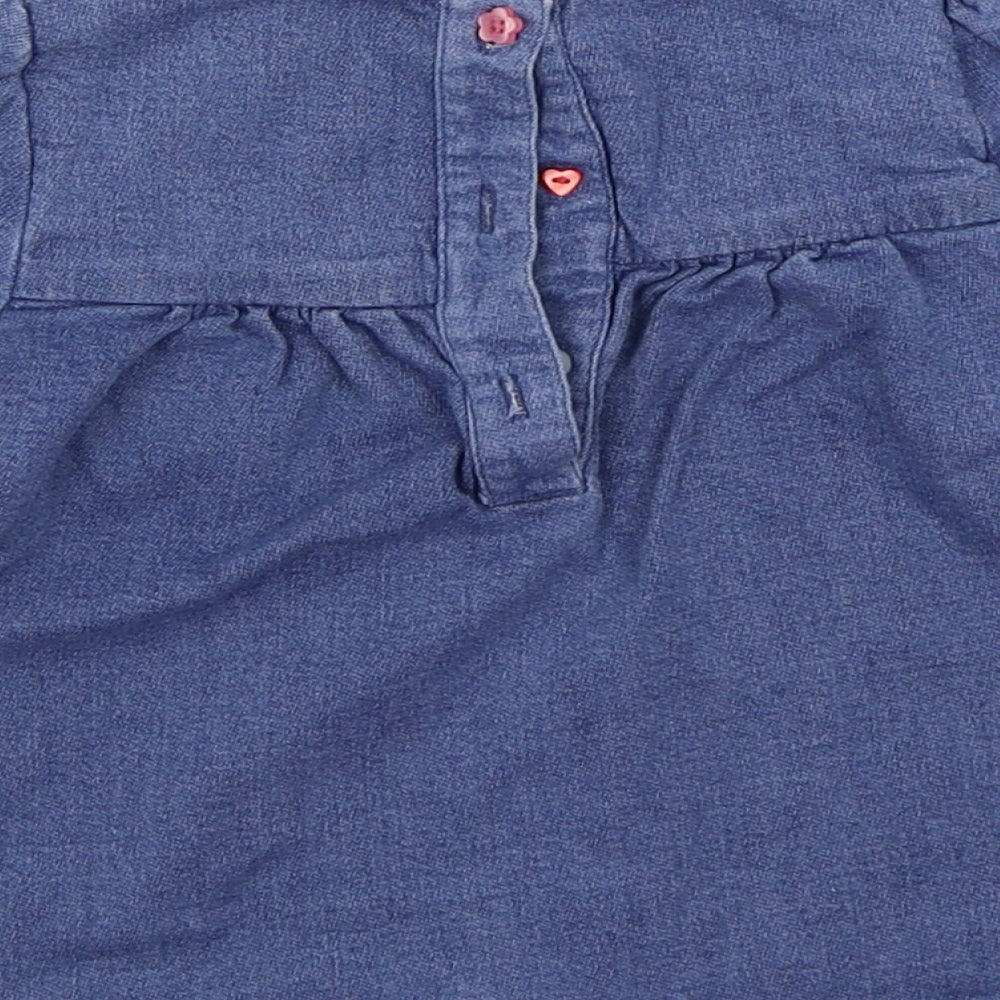 TU Girls Blue Animal Print  Basic T-Shirt Size 12-18 Months