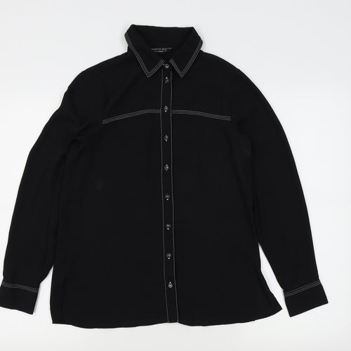 Dorothy Perkins Womens Black   Basic Button-Up Size 8