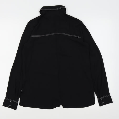 Dorothy Perkins Womens Black   Basic Button-Up Size 8