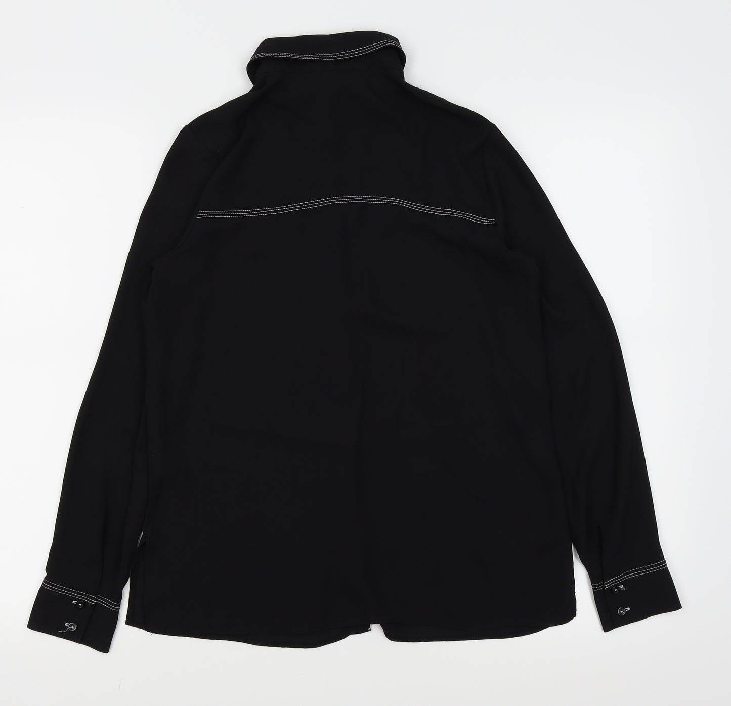 Dorothy Perkins Womens Black   Basic Button-Up Size 8