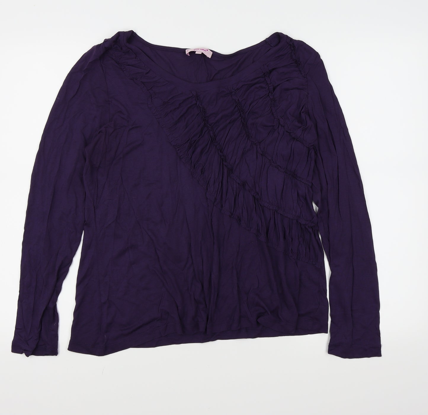 Per Una Womens Purple   Basic T-Shirt Size 16