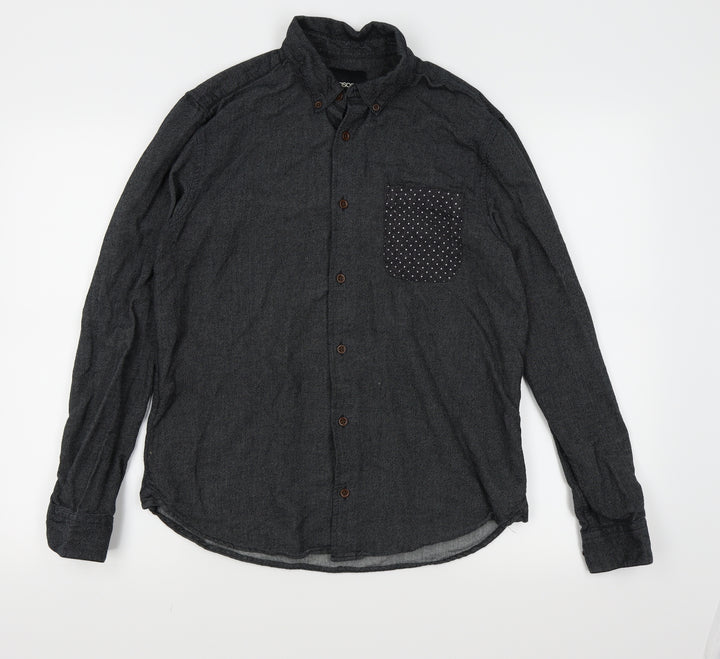 ASOS Mens Black Button-Up Size S