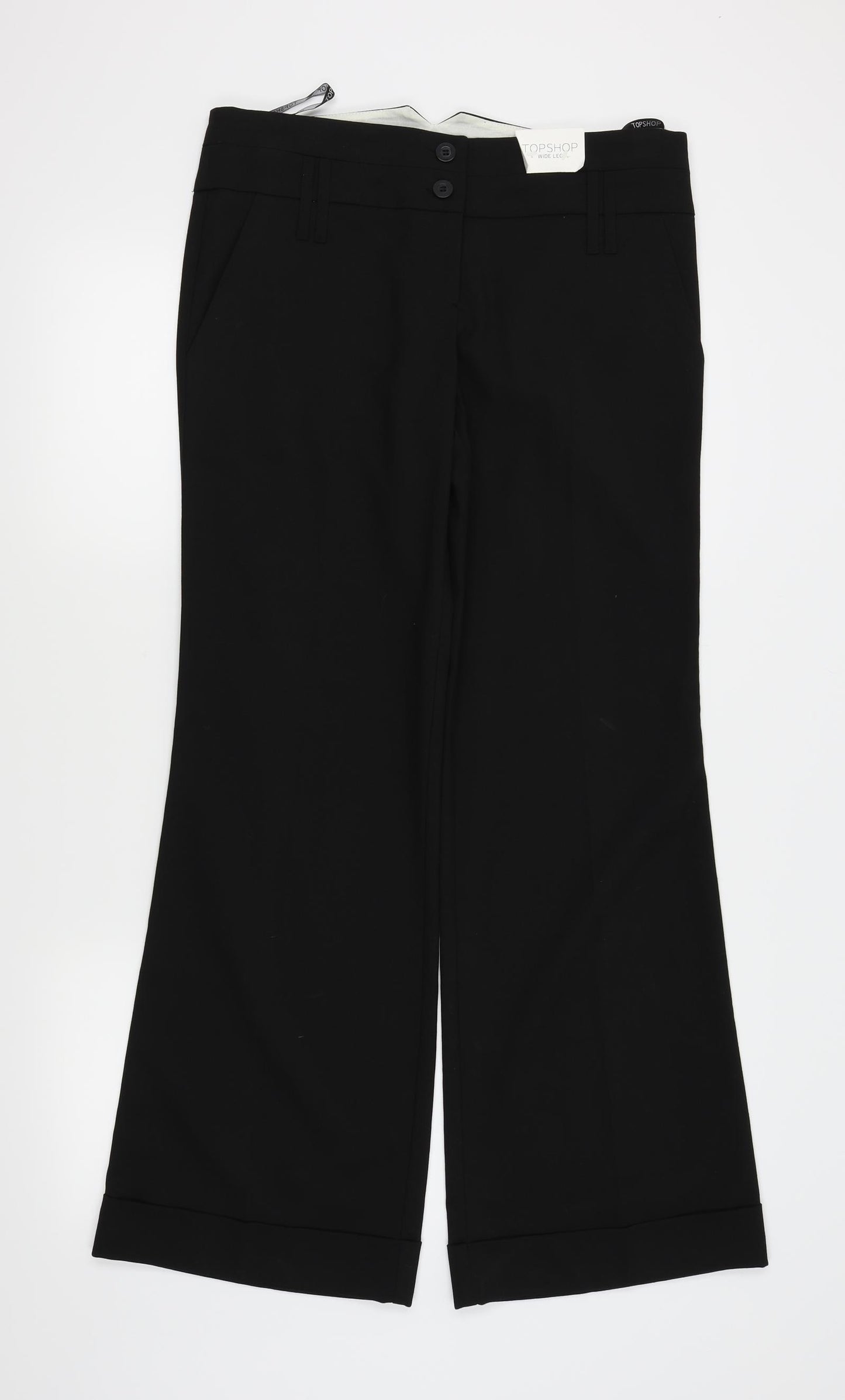 Topshop Womens Black   Trousers  Size 12 L32 in