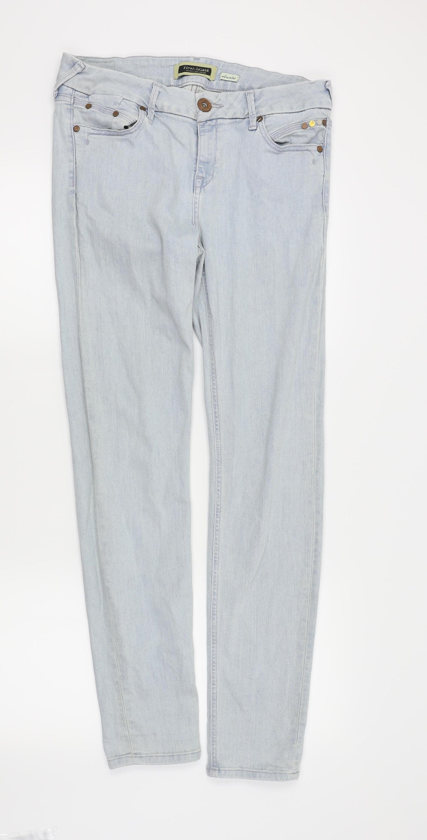 River Island Womens Blue   Skinny Jeans Size 14 L31 in